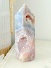 Load image into Gallery viewer, Pink Amethyst Flower Agate Druzy Tower