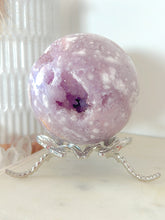 Load image into Gallery viewer, AA+ Lilac Pink Amethyst Flower Agate Sphere & Stand