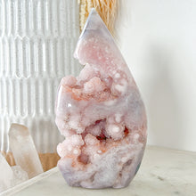 Load image into Gallery viewer, Pink Amethyst Druzy Flame Freeform