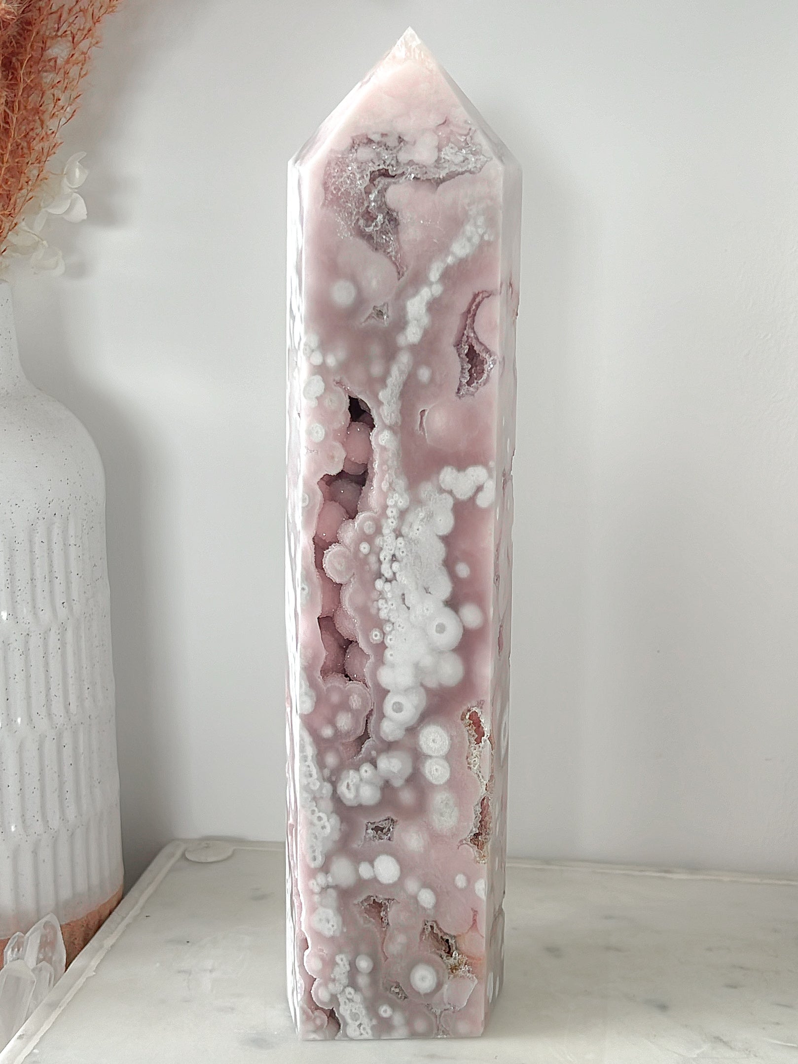 Extra grade Pink Amethyst buy flower agate tower druzy