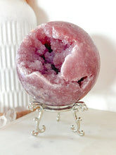 Load image into Gallery viewer, Pink Amethyst Druzy Sphere & Stand