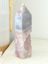 Load image into Gallery viewer, Pink Amethyst Flower Agate Druzy Tower