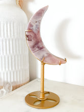 Load image into Gallery viewer, Pink Amethyst Druzy Moon & Stand
