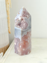 Load image into Gallery viewer, Pink Amethyst Flower Agate Druzy Tower