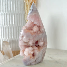Load image into Gallery viewer, Pink Amethyst Druzy Flame Freeform
