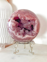 Load image into Gallery viewer, Pink Amethyst Druzy Sphere & Stand