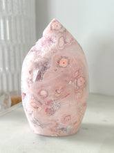 Load image into Gallery viewer, Pastel Pink Amethyst Flower Agate Druzy Flame