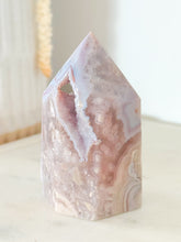 Load image into Gallery viewer, Pink Amethyst Flower Agate Druzy Tower