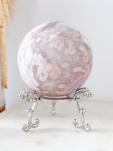 Load image into Gallery viewer, AA+ Pink Amethyst Flower Agate Druzy Sphere & Stand