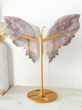 Load image into Gallery viewer, Pink Amethyst Flower Agate Butterfly & Stand