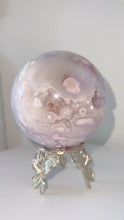 Load and play video in Gallery viewer, AA+ Lilac Pink Amethyst Flower Agate Sphere