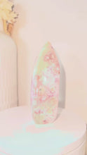 Load and play video in Gallery viewer, Amethyst Flower Agate Druzy Flame