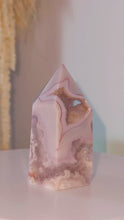 Load and play video in Gallery viewer, Pink Amethyst Flower Agate Druzy Tower