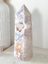 Load image into Gallery viewer, Pink Amethyst Flower Agate Druzy Tower
