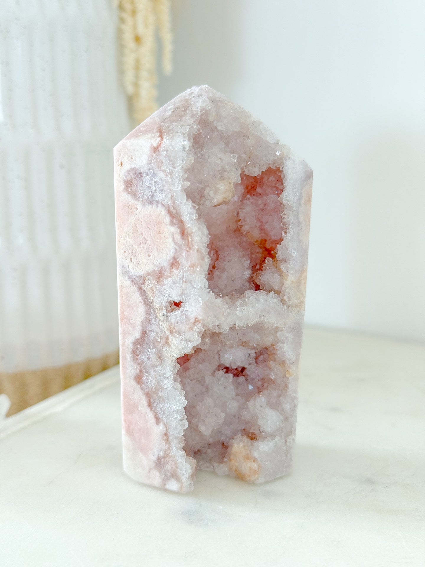 Pink Amethyst Druzy Tower