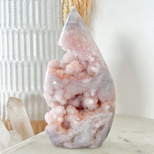 Load image into Gallery viewer, Pink Amethyst Druzy Flame Freeform

