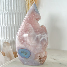 Load image into Gallery viewer, Pink Amethyst Druzy Flame Freeform
