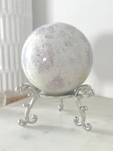 Load image into Gallery viewer, AAA+ Rare Pink Amethyst Flower Agate Sugar Druzy Sphere &amp; Stand
