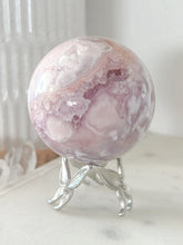 Load image into Gallery viewer, Pink Amethyst Flower Agate Druzy Sphere &amp; Stand
