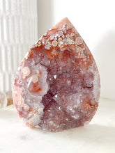 Load image into Gallery viewer, Pink Amethyst Flower Agate Druzy Flame
