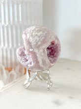 Load image into Gallery viewer, Lilac Pink Amethyst Flower Agate Druzy Sphere
