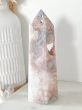 Load image into Gallery viewer, Pink Amethyst Flower Agate Druzy Tower
