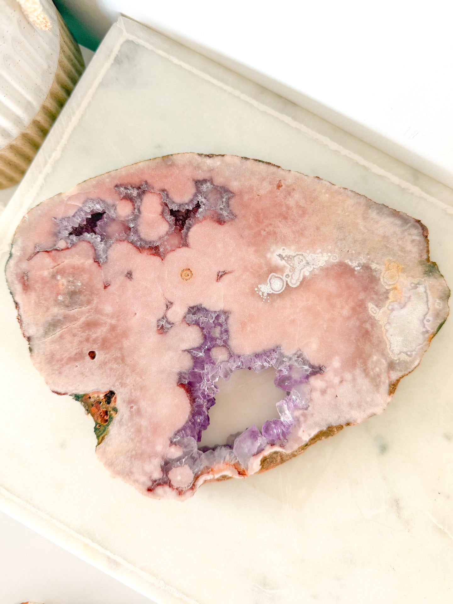 Pink & Purple Amethyst Druzy Slab #2