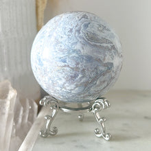 Load image into Gallery viewer, Moss Agate Druzy Sphere &amp; Stand
