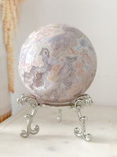 Load image into Gallery viewer, AA+ Pink Amethyst Flower Agate Druzy Sphere &amp; Stand
