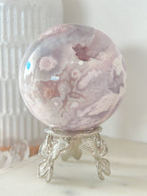 Load image into Gallery viewer, AA+ Lilac Pink Amethyst Flower Agate Sphere
