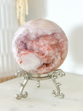 Load image into Gallery viewer, Pink Amethyst Druzy Sphere &amp; Stand
