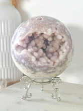 Load image into Gallery viewer, 1.5kg Pink Amethyst Flower Agate Druzy Sphere &amp; Stand
