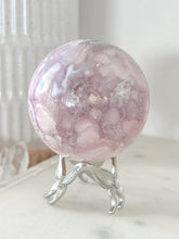 Load image into Gallery viewer, Pink Amethyst Flower Agate Druzy Sphere &amp; Stand
