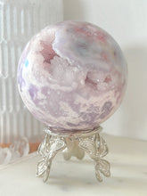 Load image into Gallery viewer, AA+ Lilac Pink Amethyst Flower Agate Sphere
