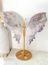 Load image into Gallery viewer, Pink Amethyst Flower Agate Butterfly &amp; Stand
