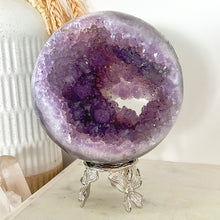 Load image into Gallery viewer, 1.2kg Amethyst x Moss Agate Sphere
