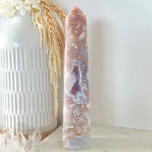 Load image into Gallery viewer, Amethyst Flower Agate Druzy Tower
