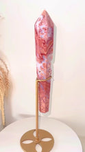 Load and play video in Gallery viewer, Pink Agate Druzy Wand &amp; Stand
