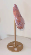 Load and play video in Gallery viewer, Pink Agate Druzy Moon &amp; Stand
