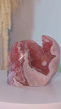 Load and play video in Gallery viewer, Pink Amethyst Druzy Freeform
