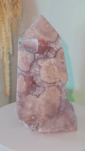 Load and play video in Gallery viewer, Pink Amethyst Druzy Tower
