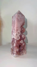 Load and play video in Gallery viewer, Pink Amethyst Flower Agate Druzy Tower
