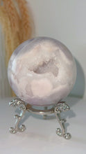 Load and play video in Gallery viewer, Lilac Pink Amethyst Flower Agate Sphere
